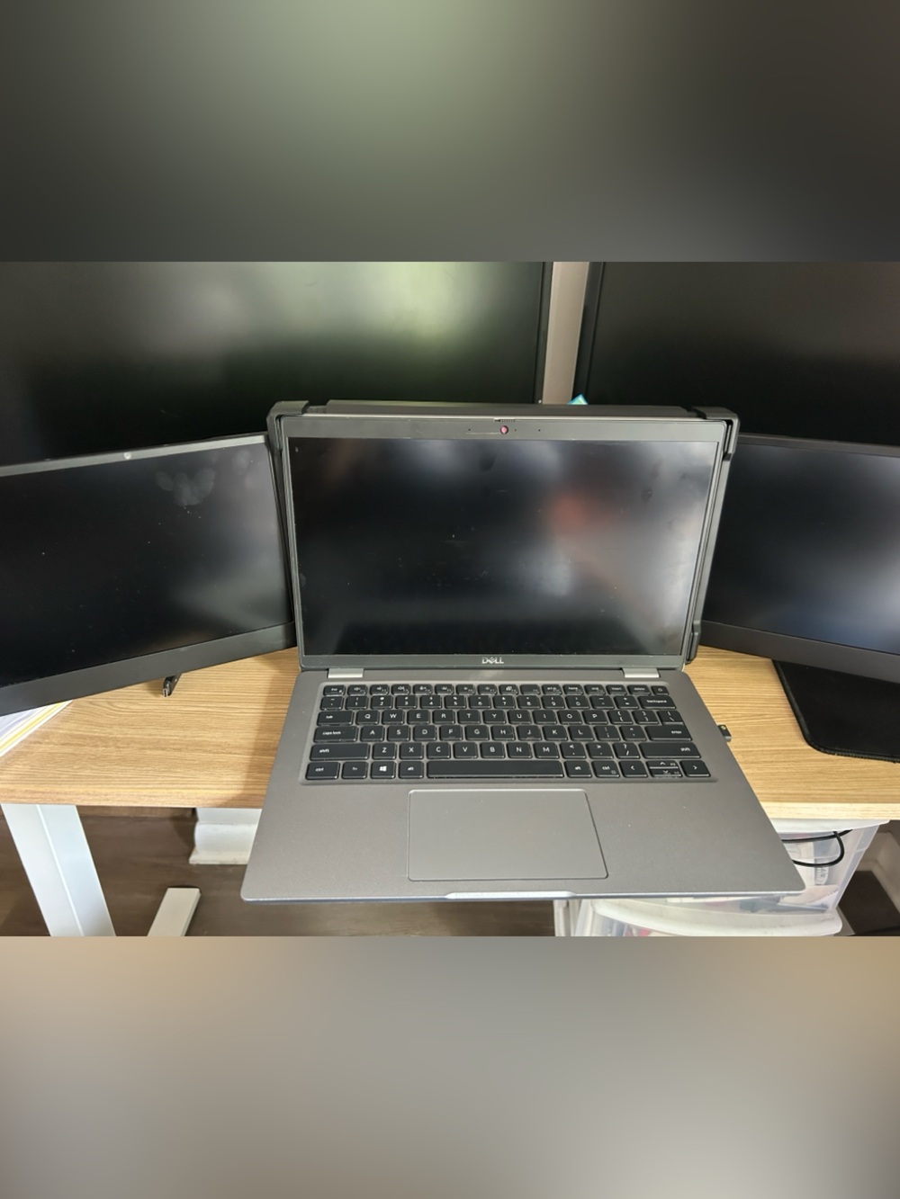 Portable Black External Monitor for Laptops — Sleek Travel Display
